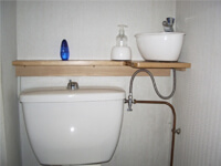 Kit lavabo WiCi Mini adaptable sur WC, sur tablette - Monsieur J (88) - 1 sur 2